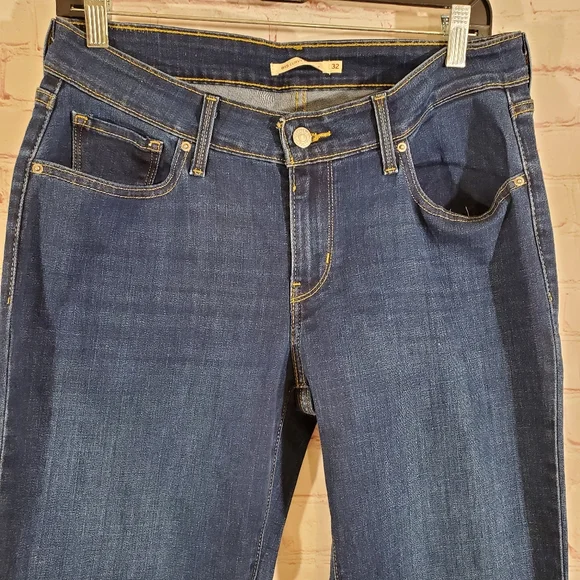 Levi's Blue Flare Wide Leg Jeans - Picture 2 of 7